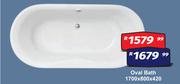 Oval Bath 1700 x 800 x 420