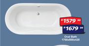 Oval Bath 1700 x 800 x 420
