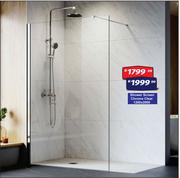 Shower Screen Chrome Clear 1200 x 2000