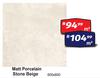 Matt Porcelain (Stone Beige) 600 x 600-Per Sqm
