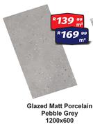 Glazed Matt Porcelain (Pebble Grey) 1200 x 600-Per Sqm