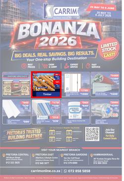 K Carrim Builders Mecca : Bonanza 2026 (29 May - 08 June 2026), page 1