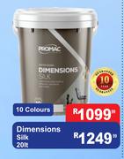 Promac 20L Silk Dimesions