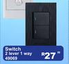 Switch 2 Lever 1 Way Black 49069