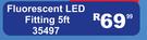 Fluorescent LED Fitting 5Ft 35704