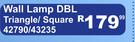 Wall Lamp DBL Triangle/Square 42790/43235