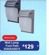 Wall Lamp Foot Path Black & Grey 35555/42675