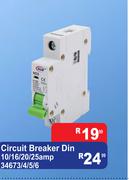 Circuit Breaker Din 10/16/20/25 Amp 34673/4/5/6