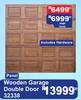 Wooden Garage Single Door