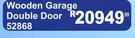 Wooden Garage Double Door 52868