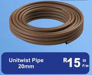 Unitwist Pipe 20mm-Per M