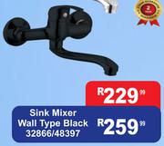 Sink Mixer Wall Type Black 32866/48397