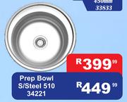 Prep Bowl S/Steel 510 34221
