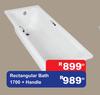 Rectangular Bath 1700 + Handle