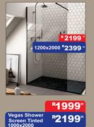Vegas Shower Screen Tinted 1000 x 2000