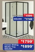 Corner Sliding Blk/ No Tray 900 x 900