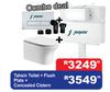 Tahsin Toilet + Flush Plate + Concealed Cistern