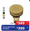Round Bath Filler Ovrflow