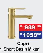 Capri Short Basin Mixer