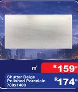Shutter Beige Polished Porcelain 700 x 1400-M²