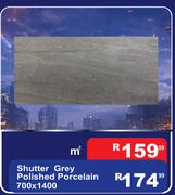 Shutter Grey Polished Porcelain 700 x 1400-M²