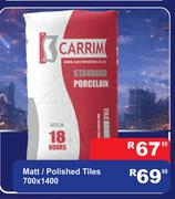 Matt/Polished Tiles 700 x 1400