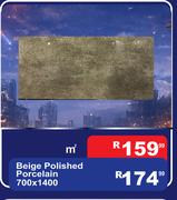 Beige Polished Porcelain 700 x 1400-M²