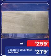 Concrete Silver Matt 800 x 1600-M²