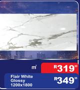Flair White Glossy 1200 x 1800-M²