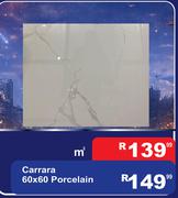Carrara Porcelain 60 X 60-M²