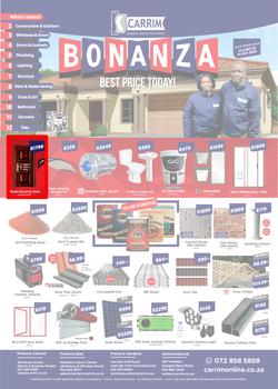 K Carrim Builders Mecca : Bonanza Best Price Today (14 June - 11 July 2022), page 1