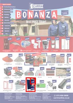 K Carrim Builders Mecca : Bonanza Best Price Today (14 June - 11 July 2022), page 1