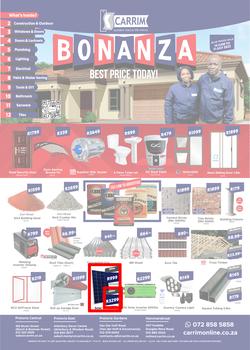 K Carrim Builders Mecca : Bonanza Best Price Today (14 June - 11 July 2022), page 1
