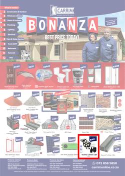 K Carrim Builders Mecca : Bonanza Best Price Today (14 June - 11 July 2022), page 1