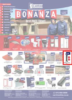 K Carrim Builders Mecca : Bonanza Best Price Today (14 June - 11 July 2022), page 1