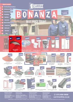 K Carrim Builders Mecca : Bonanza Best Price Today (14 June - 11 July 2022), page 1
