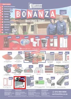 K Carrim Builders Mecca : Bonanza Best Price Today (14 June - 11 July 2022), page 1