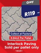 Interlock Paving Grey-Per Sqm