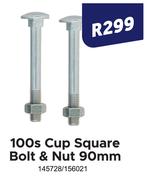 100s Cup Square Bolt & Nut 90mm