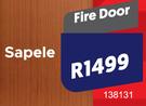 Sapele Print Fire Door