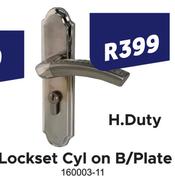 Heavy Duty Lockset Cyl On B/Plate 160003-11