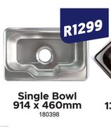 Single Bowl 914 x 460mm