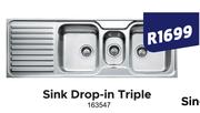 Sink Drop In Triple