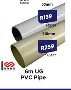 6m UG PVC Pipe 110mm