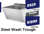 Steel Wash Trough Double