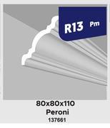 Ceiling Cornics Peroni (8m Per Pack) 80 x 80 x 110-Per m