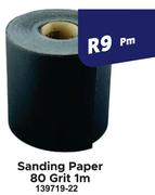 Sanding Paper 80 Grit 1m- Per mtr