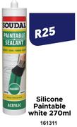 Soudal Silicone Paintable (White)- 270ml