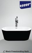 Soft Collection Black Freestanding Bath