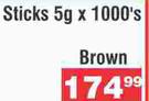 Selati Brown Sugar Sticks-5g x 1000's